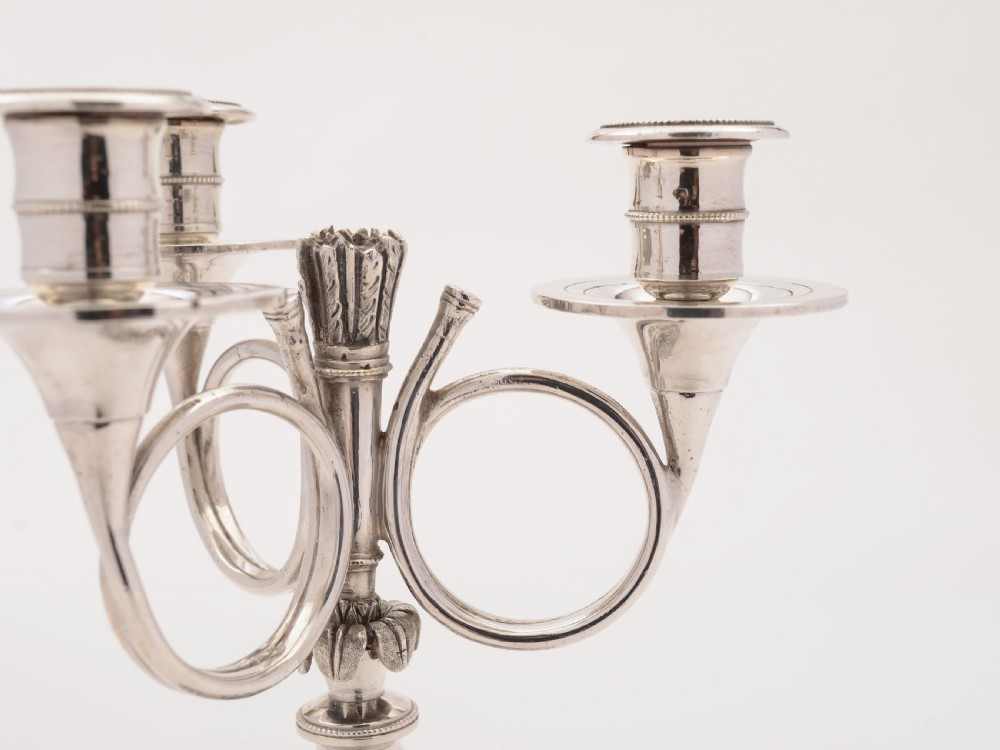 French Three Branch Candelabra, Circa 1900 View IV