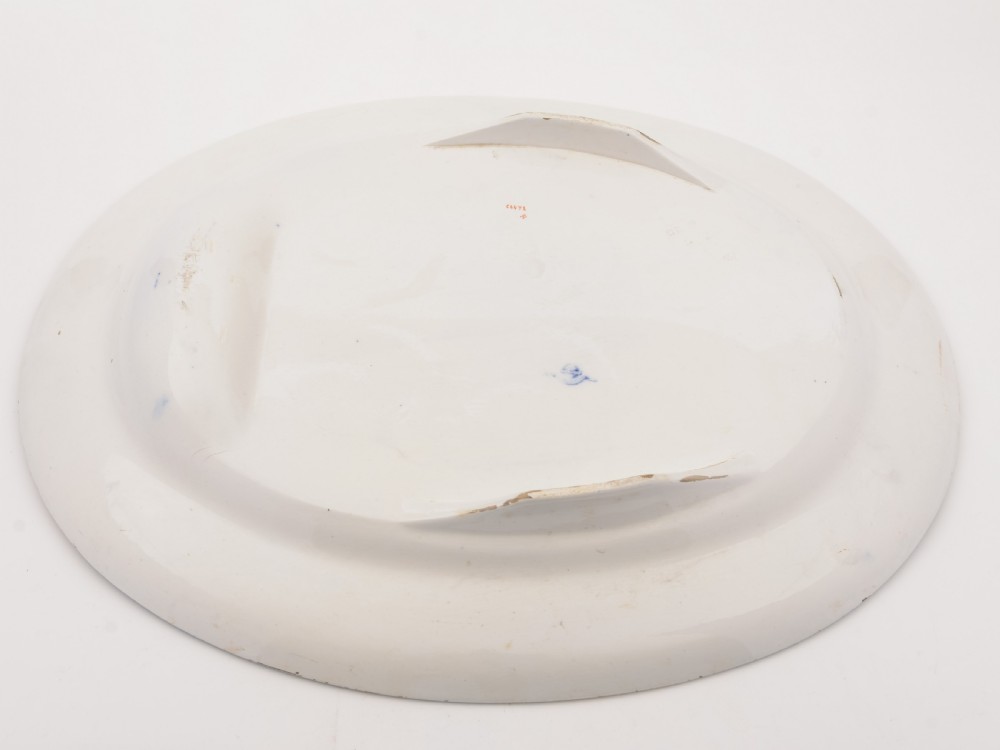 Large Minton Well and Tree Serving Dish, Circa 1900 View III