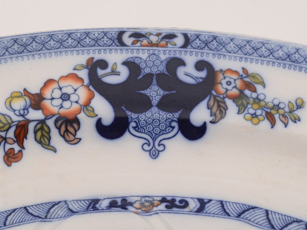 Large Minton Well and Tree Serving Dish, Circa 1900 View VI