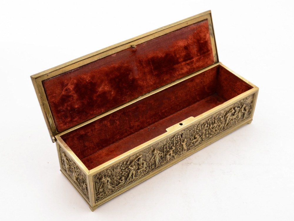 French Cast Brass Jewellery Casket, Circa 1880 View II