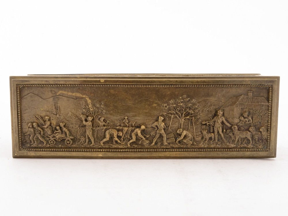 French Cast Brass Jewellery Casket, Circa 1880 View V