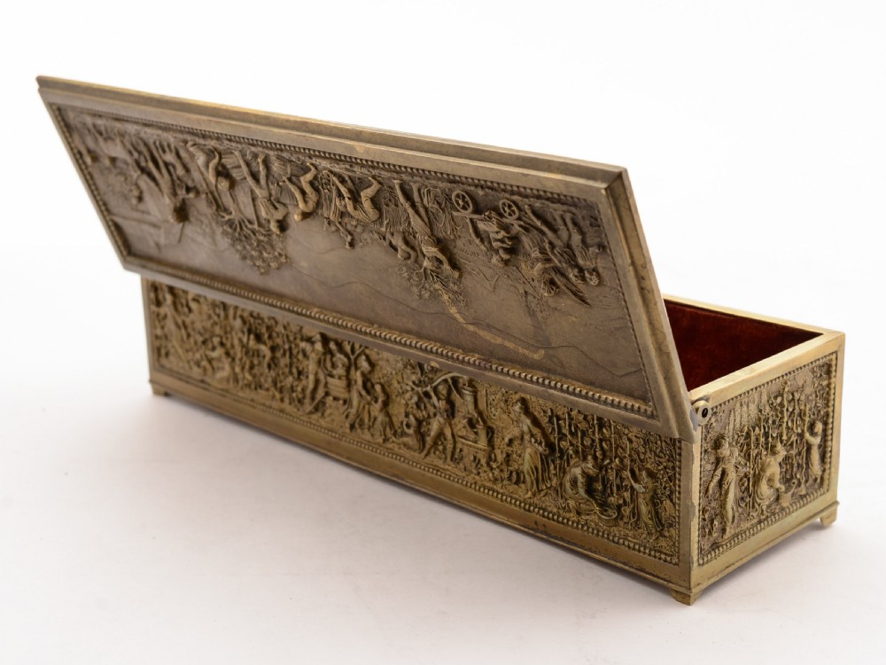 French Cast Brass Jewellery Casket, Circa 1880 View VII