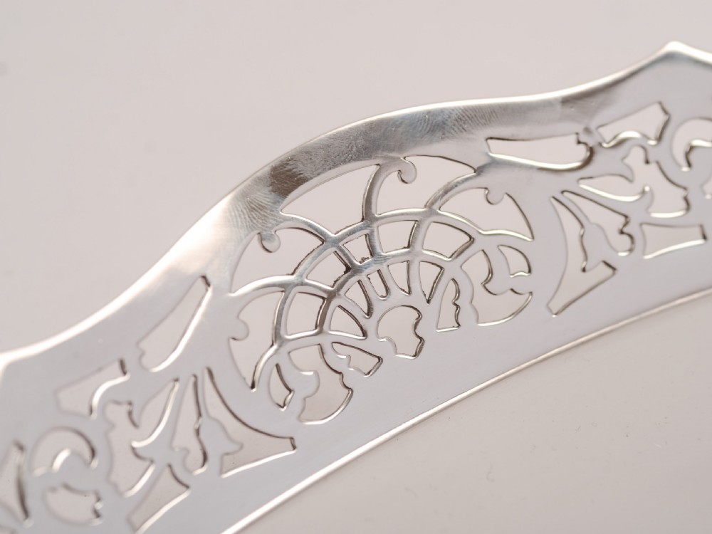 Edwardian Oval Silver Plated Gallery Tray, Circa 1905 View VII