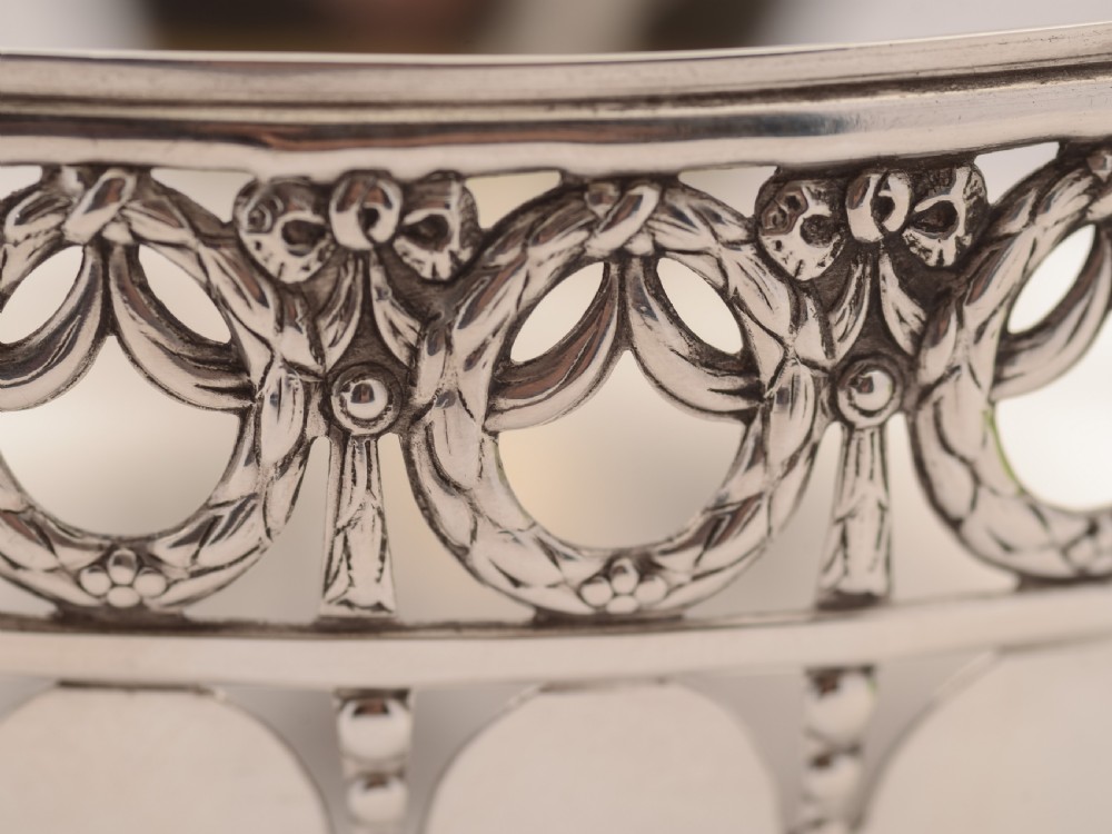 Edwardian Glass Lined Basket, Circa 1905 View VI