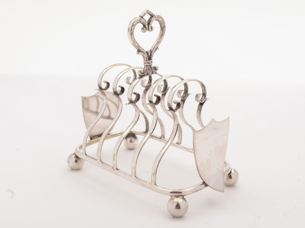 Edwardian Silver Plated Toast Rack, Circa 1905 View III