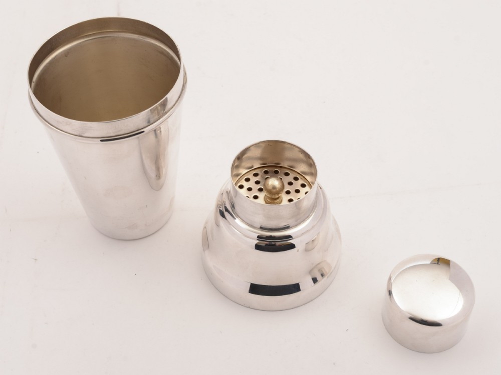 Art Deco Silver Plated Cocktail Shaker, Circa 1930 View IV