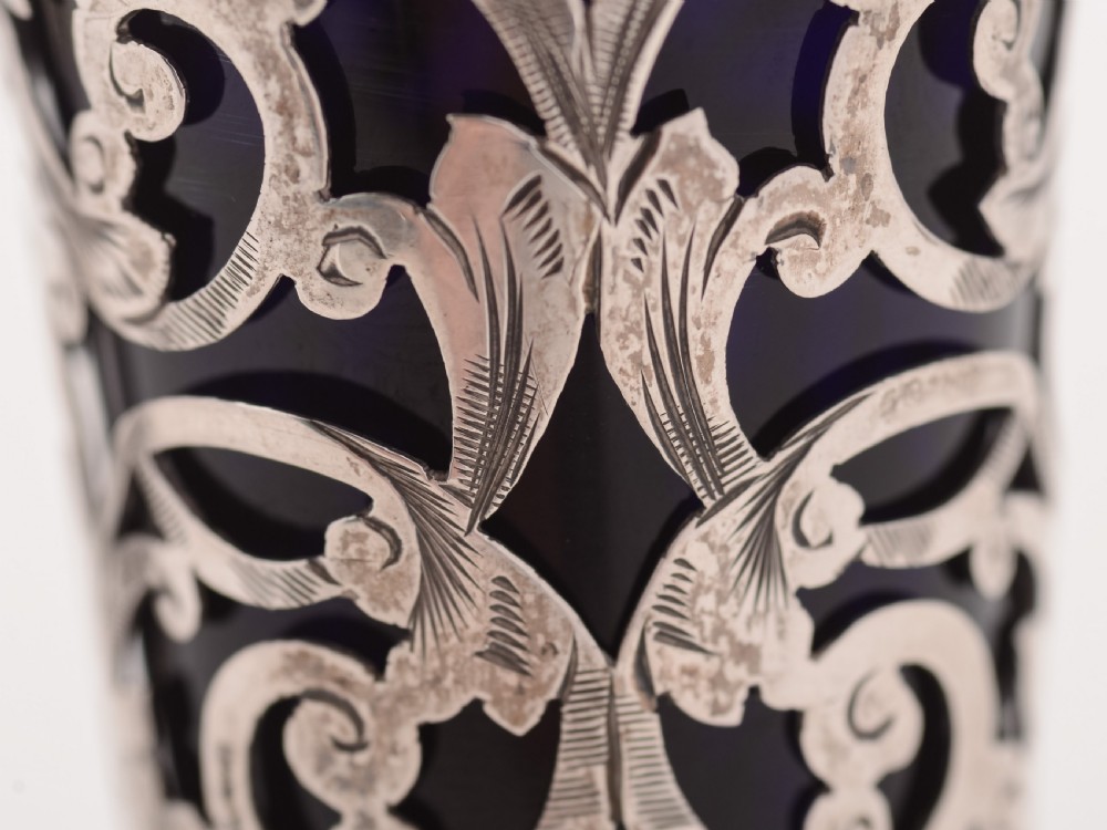 Gorgeous Edwardian Silver Vases, Birmingham 1904 View V