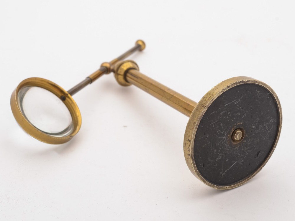 Victorian Scientific Brass Magnifying Glass, Circa 1890 View II