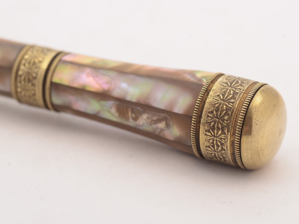 Lovely Mother of Pearl Handled Magnifying Glass, Circa 1900 View III