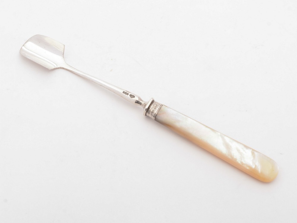 Nice Silver and Mother of Pearl Stilton Scoop, Sheffield 1900