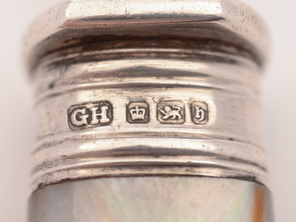 Nice Silver and Mother of Pearl Stilton Scoop, Sheffield 1900 View V