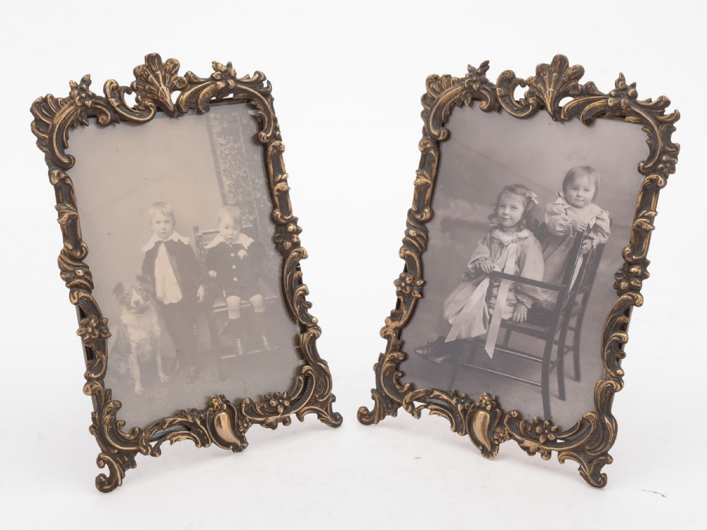 Lovely Pair of Edwardian Brass Photo Frames, Circa 1905