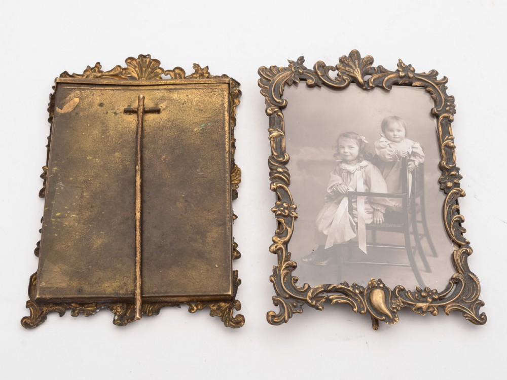 Lovely Pair of Edwardian Brass Photo Frames, Circa 1905 View III
