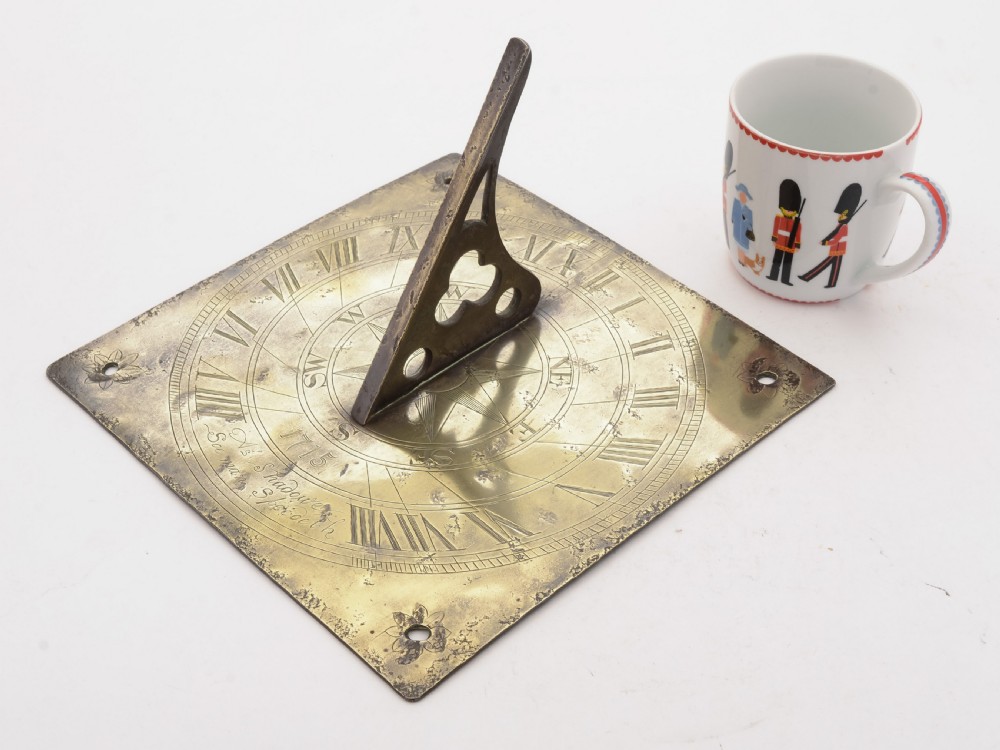 Early 18th Century Brass Sundial, Dated 1715 View III