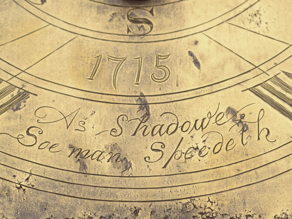 Early 18th Century Brass Sundial, Dated 1715 View IV