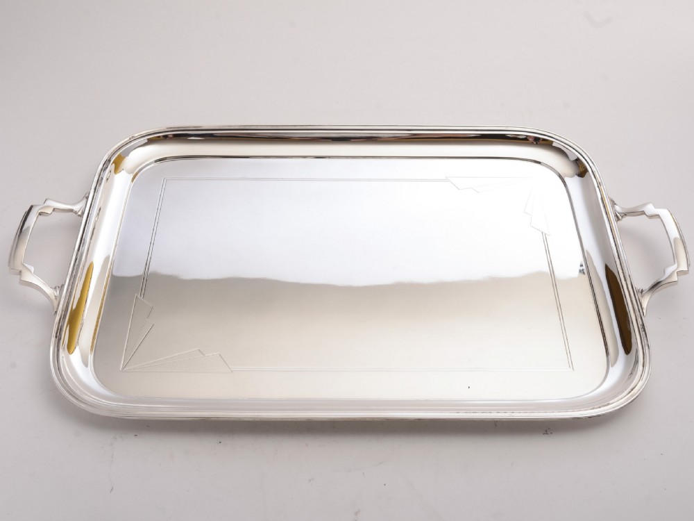 Superb Art Deco Silver Plated Tray, Circa 1930
