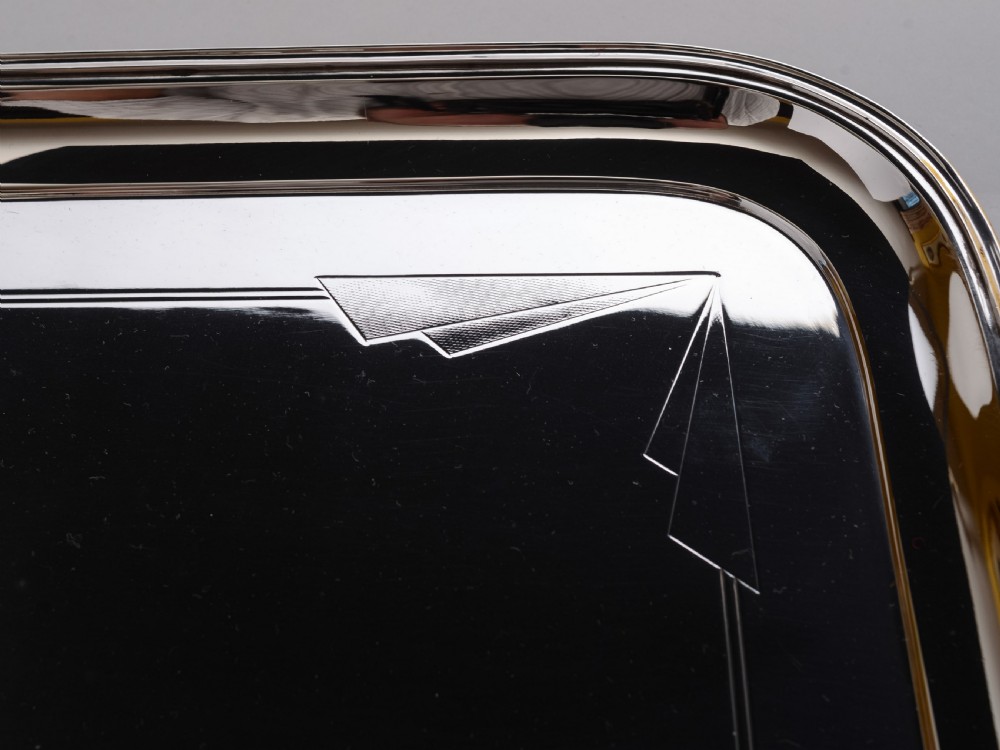 Superb Art Deco Silver Plated Tray, Circa 1930 View II