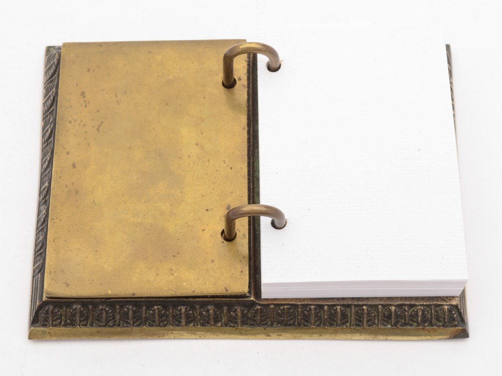Superb French Bronze Notepad Holder, Circa 1920 View II