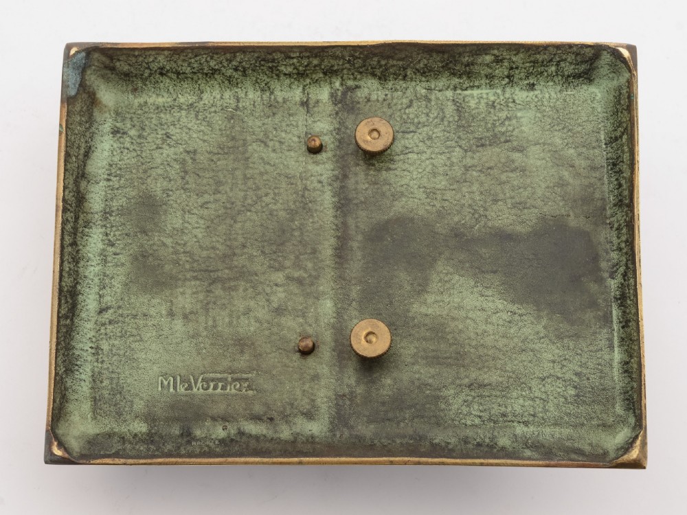 Superb French Bronze Notepad Holder, Circa 1920 View III