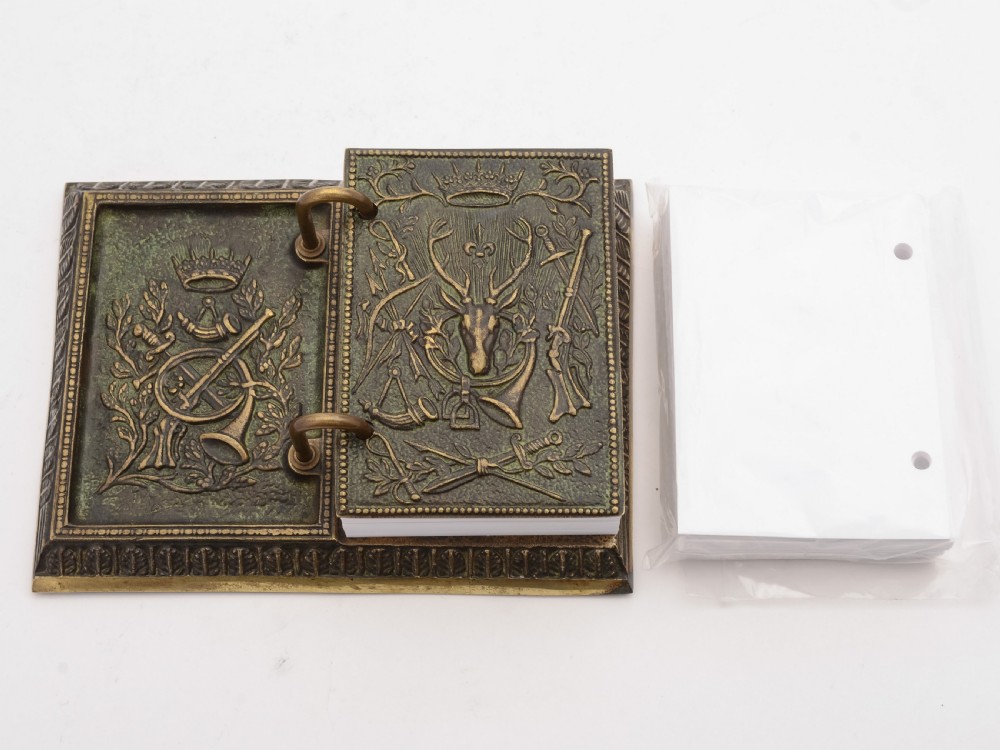 Superb French Bronze Notepad Holder, Circa 1920 View V
