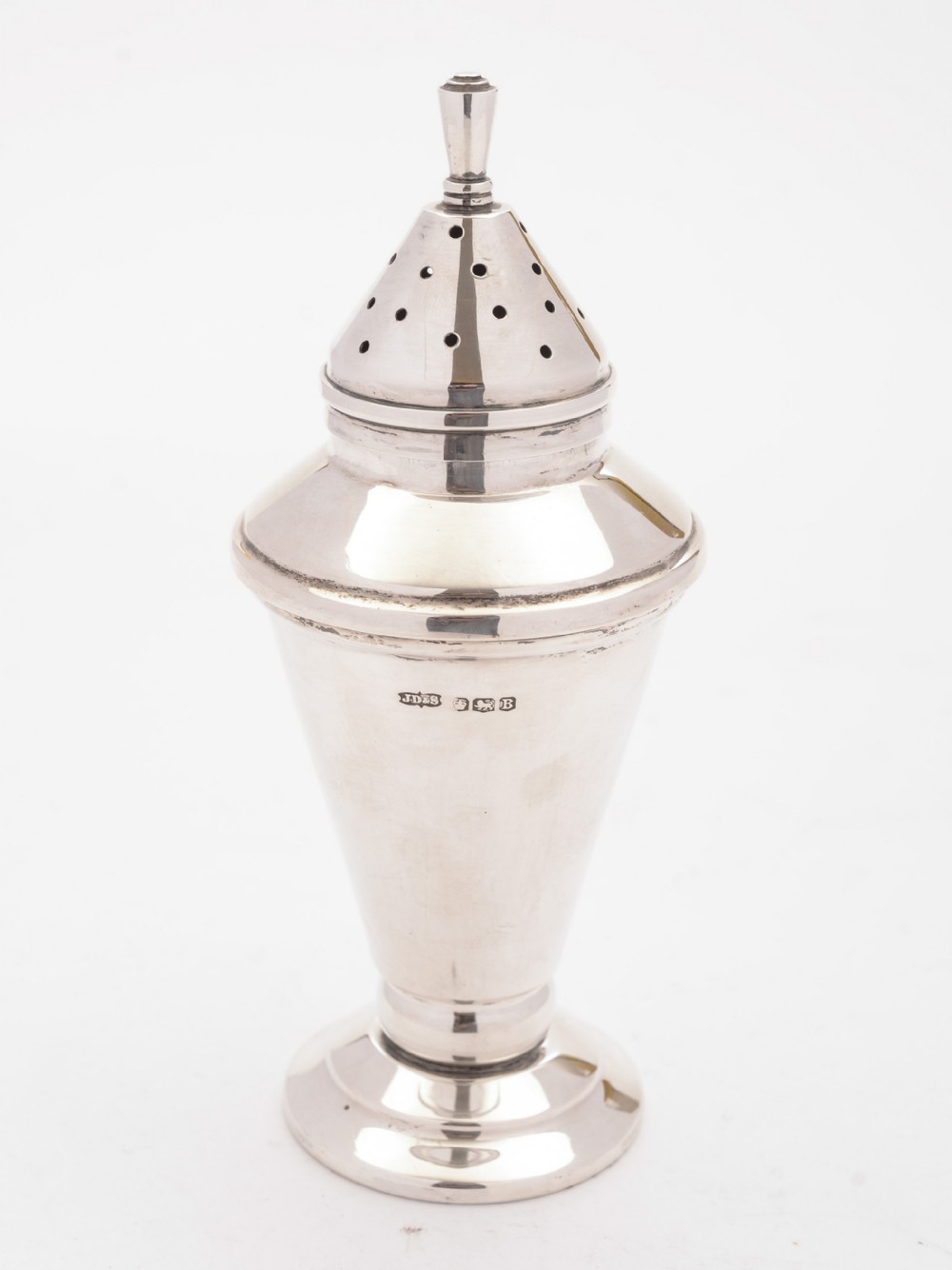 Superb Art Deco Style Silver Sugar Shaker, Sheffield 1944