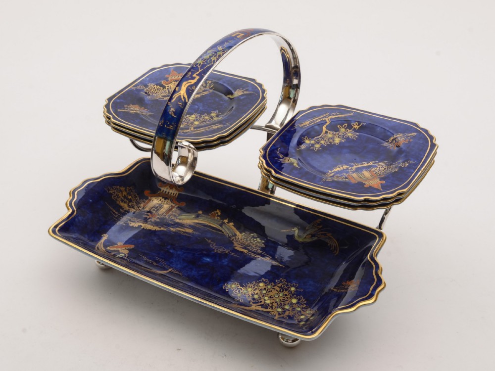 Fabulous Art Deco China Sandwich Set, Circa 1930