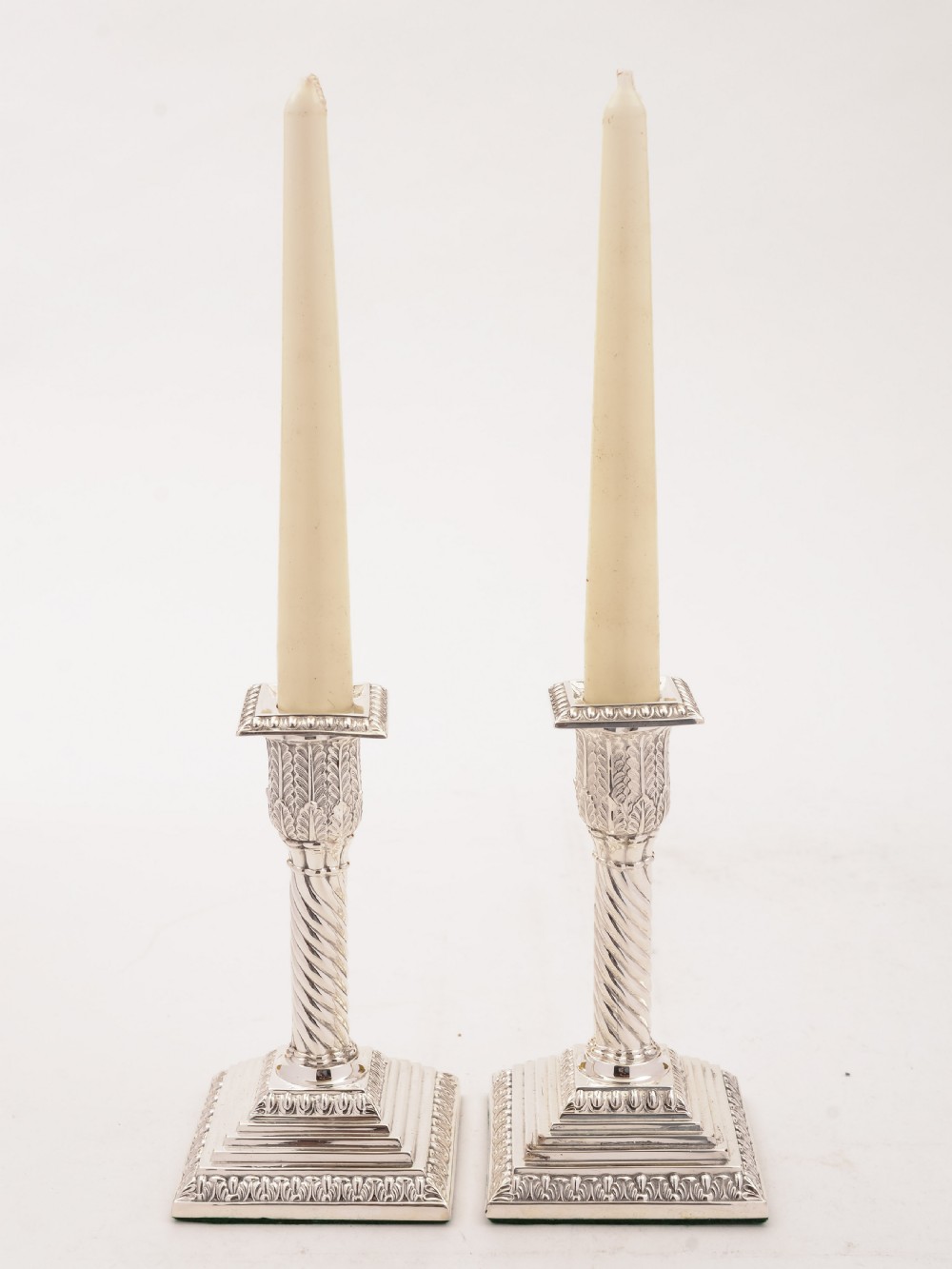 Nice Pair of Edwardian Silver Plated Candlesticks, Circa 1905 View II