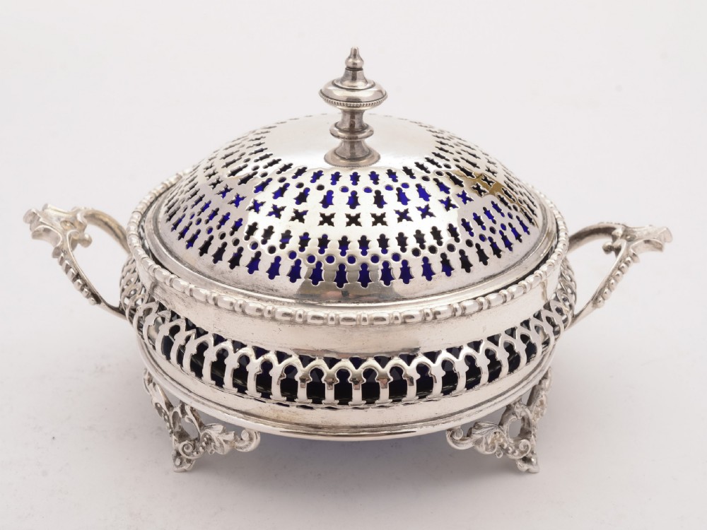 Gorgeous Edwardian Silver Plated Butter Dish, Circa 1905