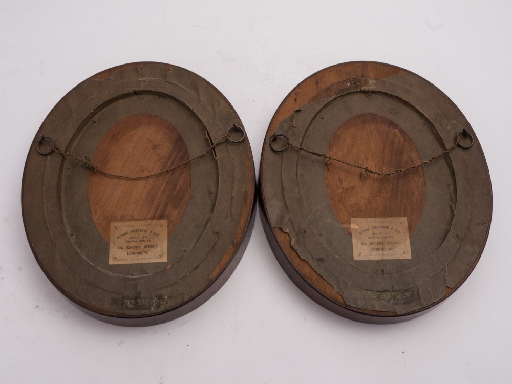 Fabulous Pair of Edwardian Oval Prints, Circa 1905 View II