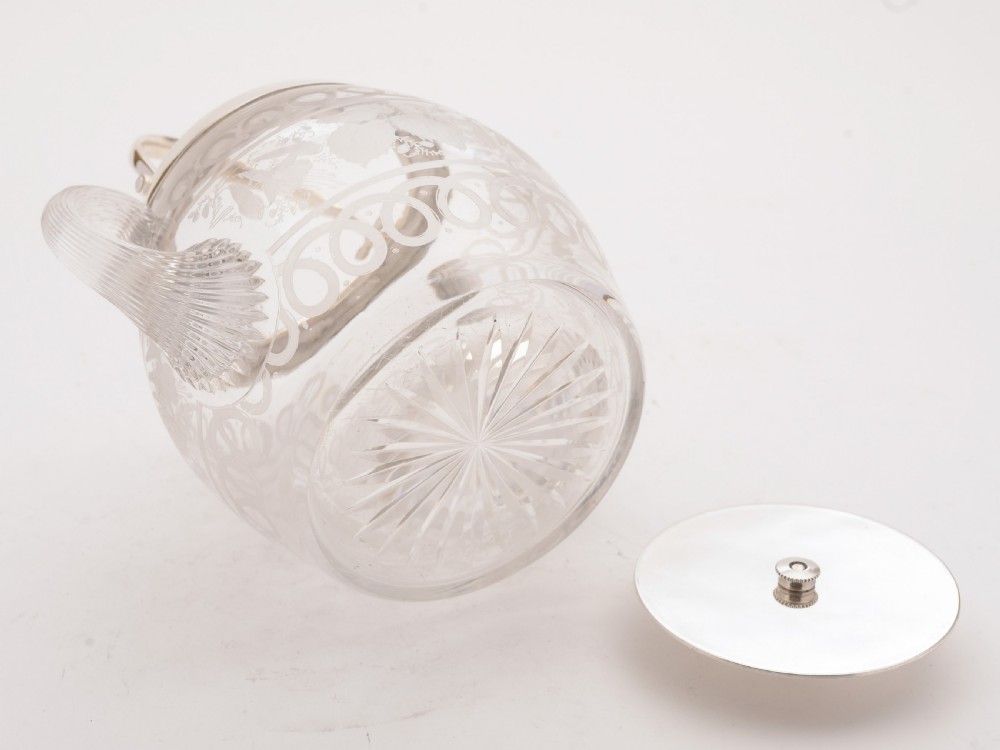 Lovely Victorian Trophy Style Glass Biscuit Box, Circa 1890 View III