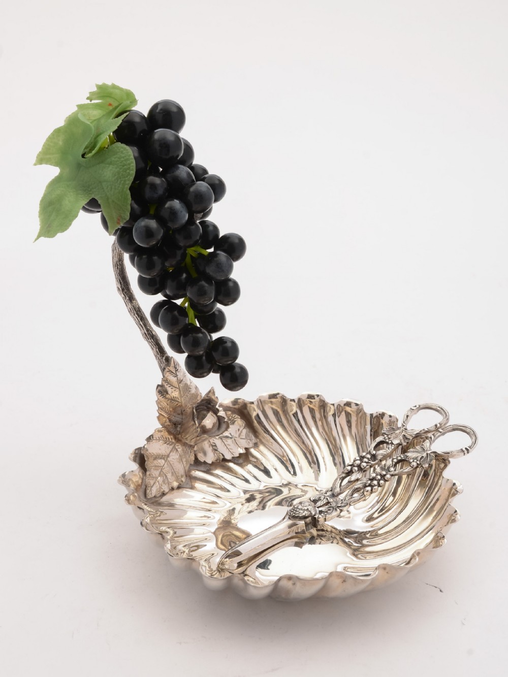Charming Edwardian Silver Plated Grape Dish, Circa 1905