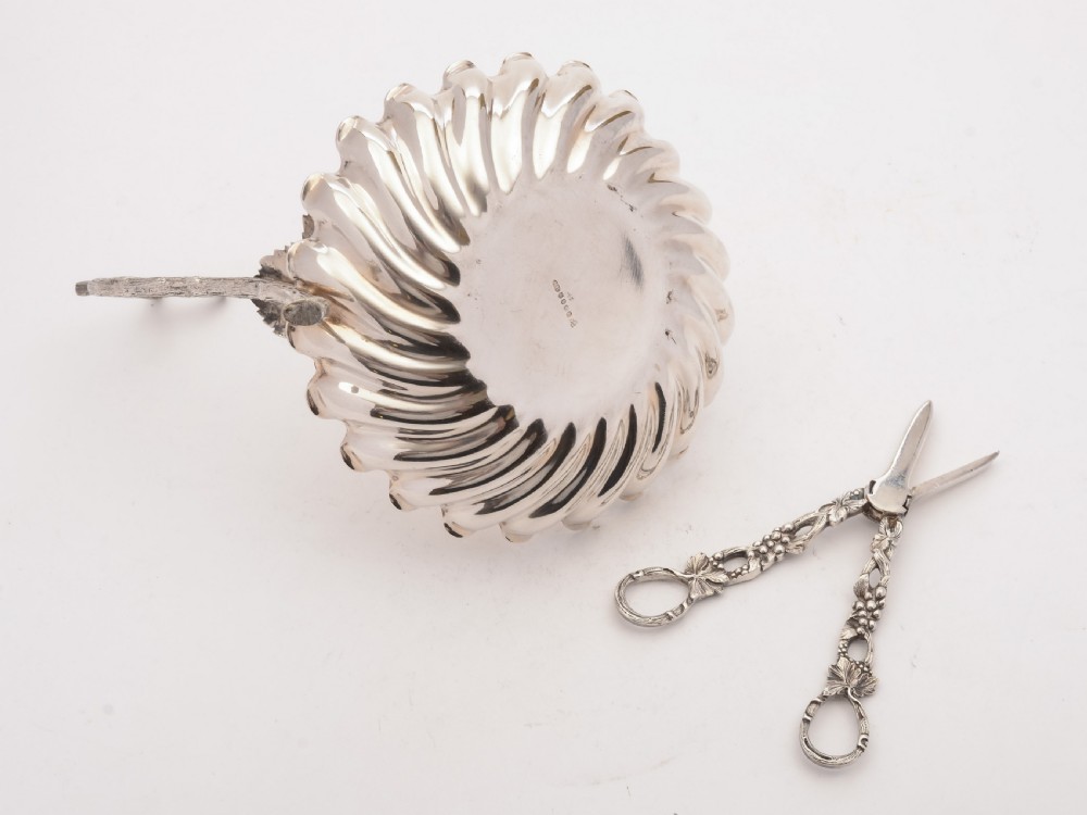 Charming Edwardian Silver Plated Grape Dish, Circa 1905 View IV