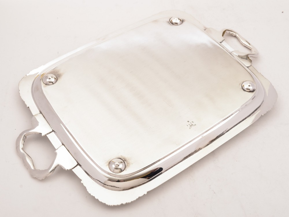 Stunning Edwardian Silver Plated Tray, Circa 1905 View II