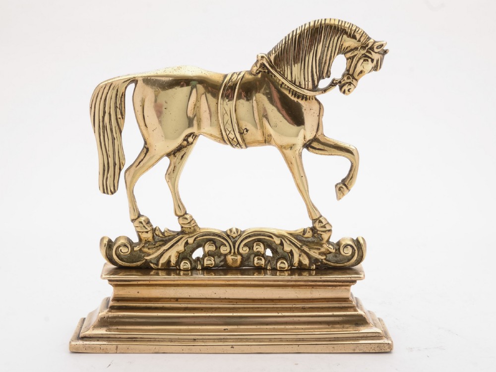 Beautiful Victorian Heavy Brass Doorstop, Circa 1890