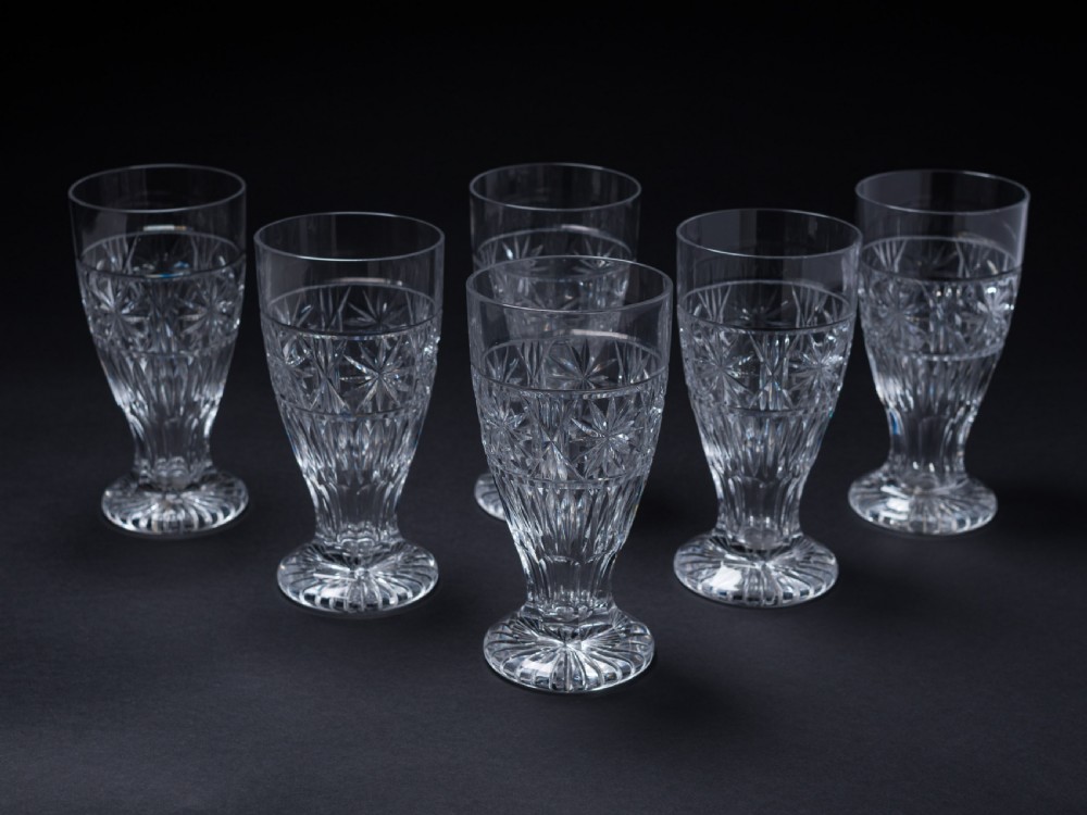 Fabulous Set of 6 Art Deco Glasses, Circa 1930