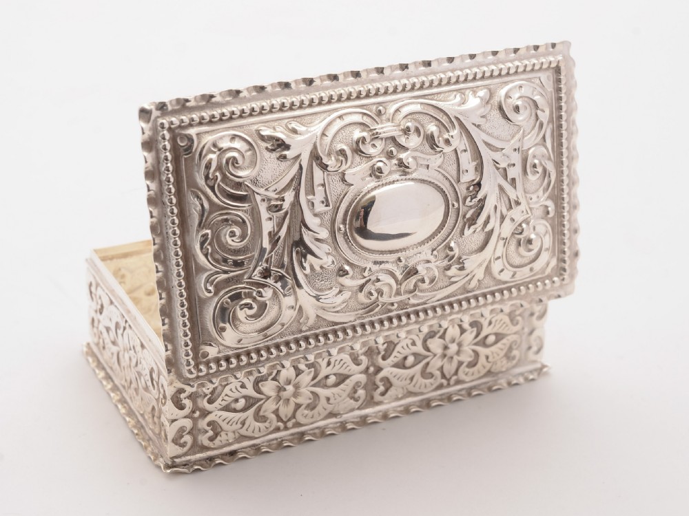 Nice Victorian Silver Plated Trinket Box, Circa 1890 View IV