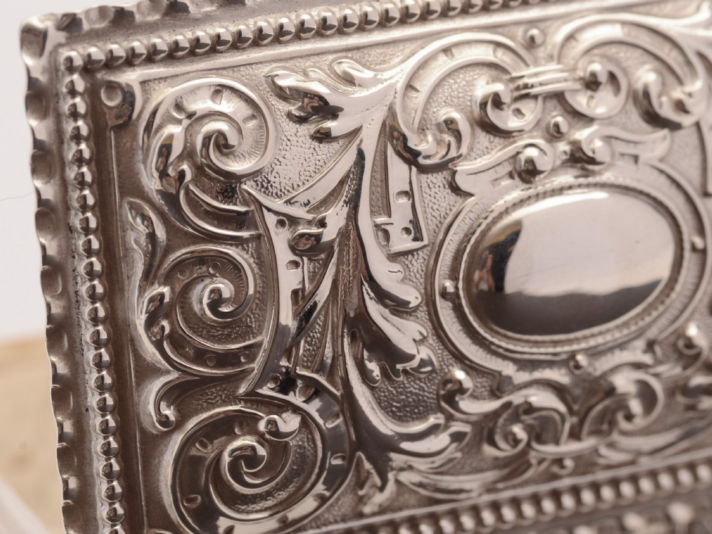 Nice Victorian Silver Plated Trinket Box, Circa 1890 View V