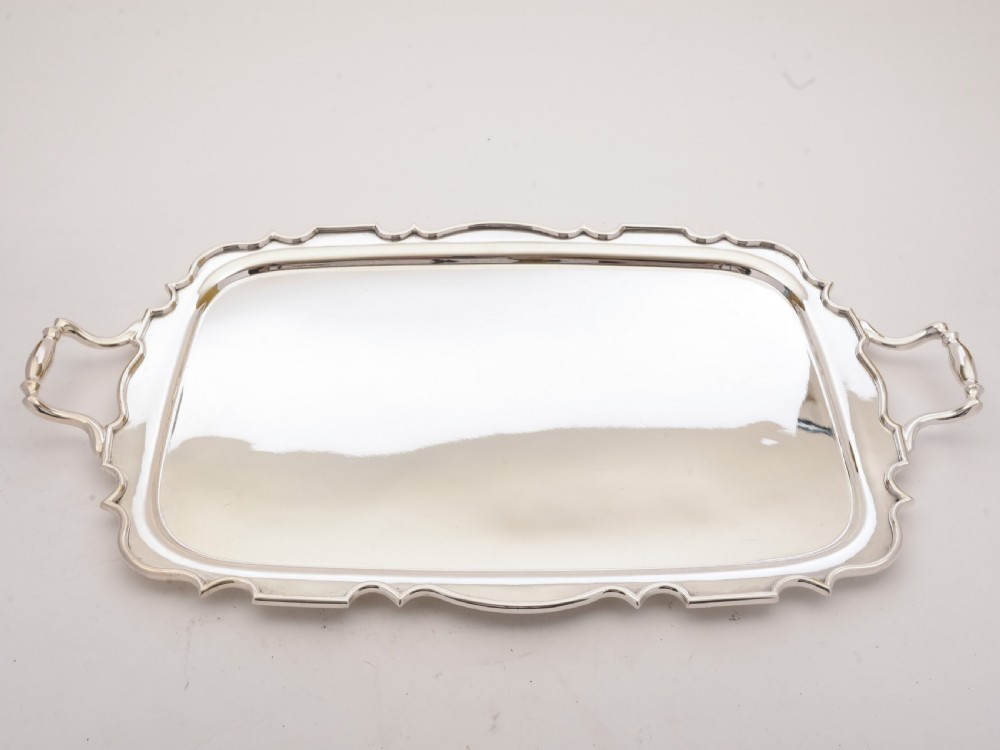 Fabulous Edwardian Large Silver Plated Tray, Circa 1905