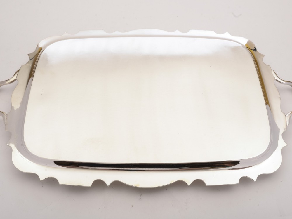 Fabulous Edwardian Large Silver Plated Tray, Circa 1905 View II