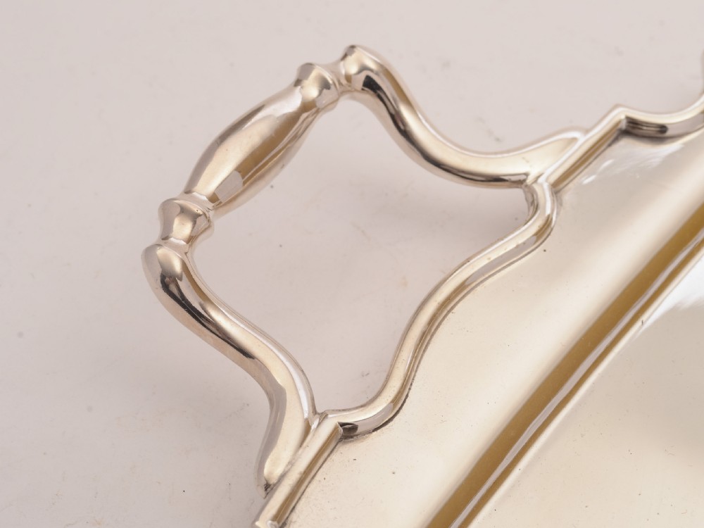 Fabulous Edwardian Large Silver Plated Tray, Circa 1905 View IV