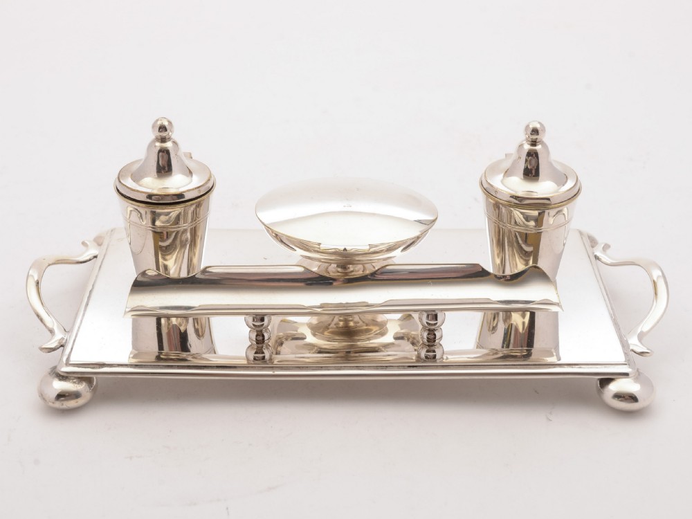 Unusual Arts & Crafts Style Ink Stand, Circa 1900