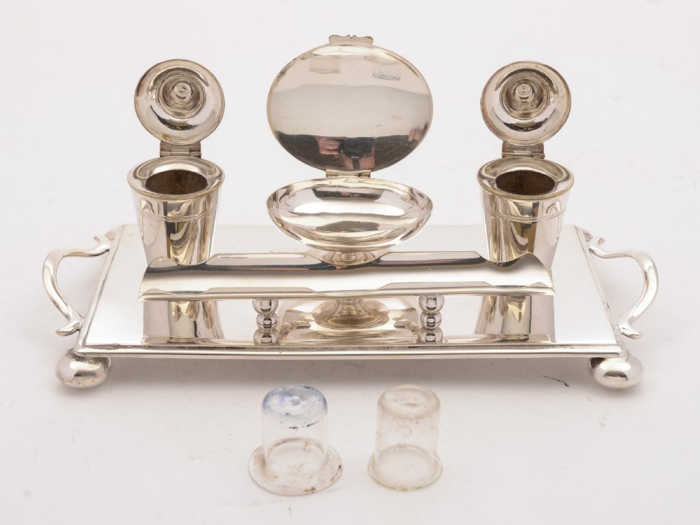 Unusual Arts & Crafts Style Ink Stand, Circa 1900 View II
