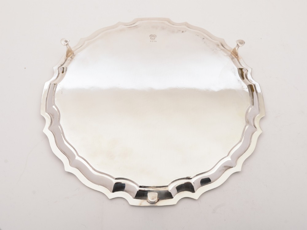 Charming Art Deco Silver Plated Salver, Circa 1930 View II
