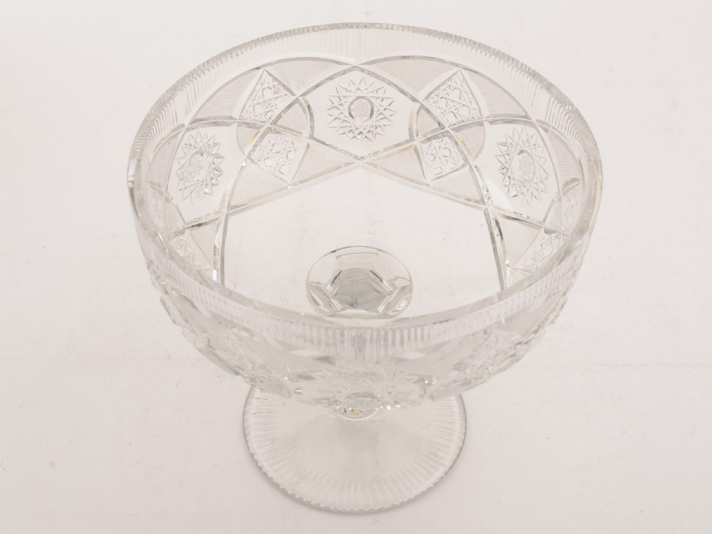 Lovely Art Deco Glass Pedestal  Bowl, Circa 1930 View II