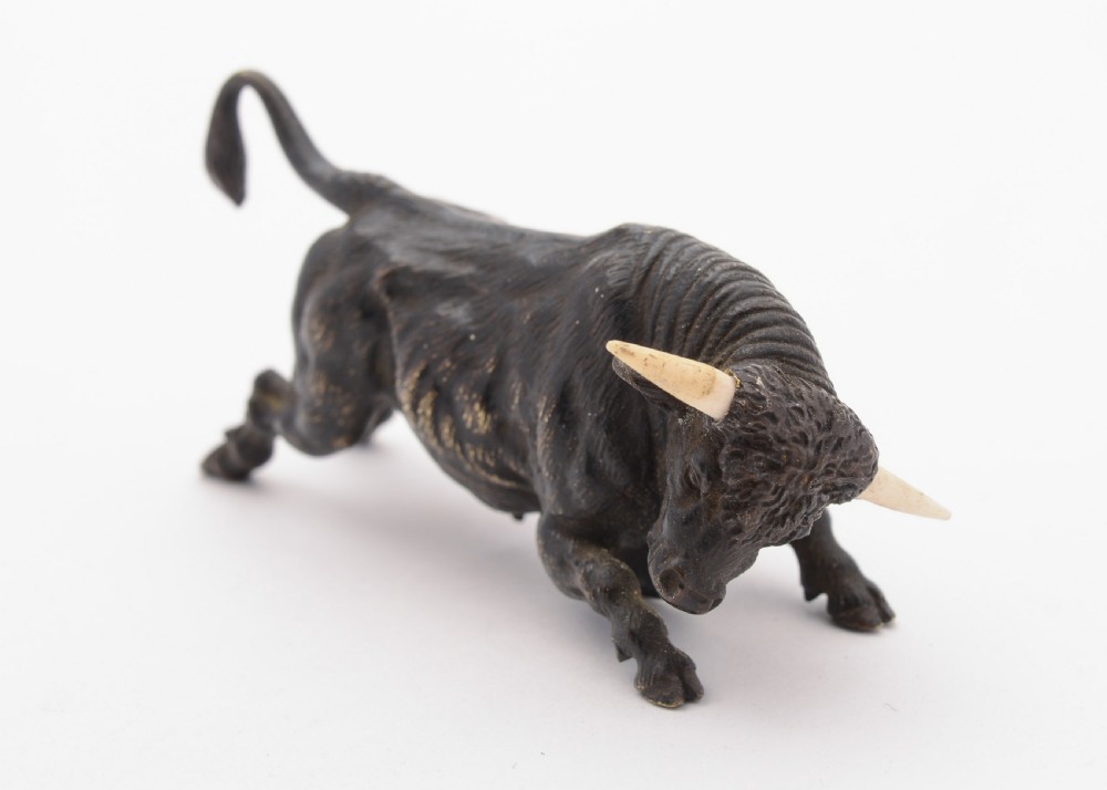 Good Austrian Bronze Bull, Circa 1900 View II
