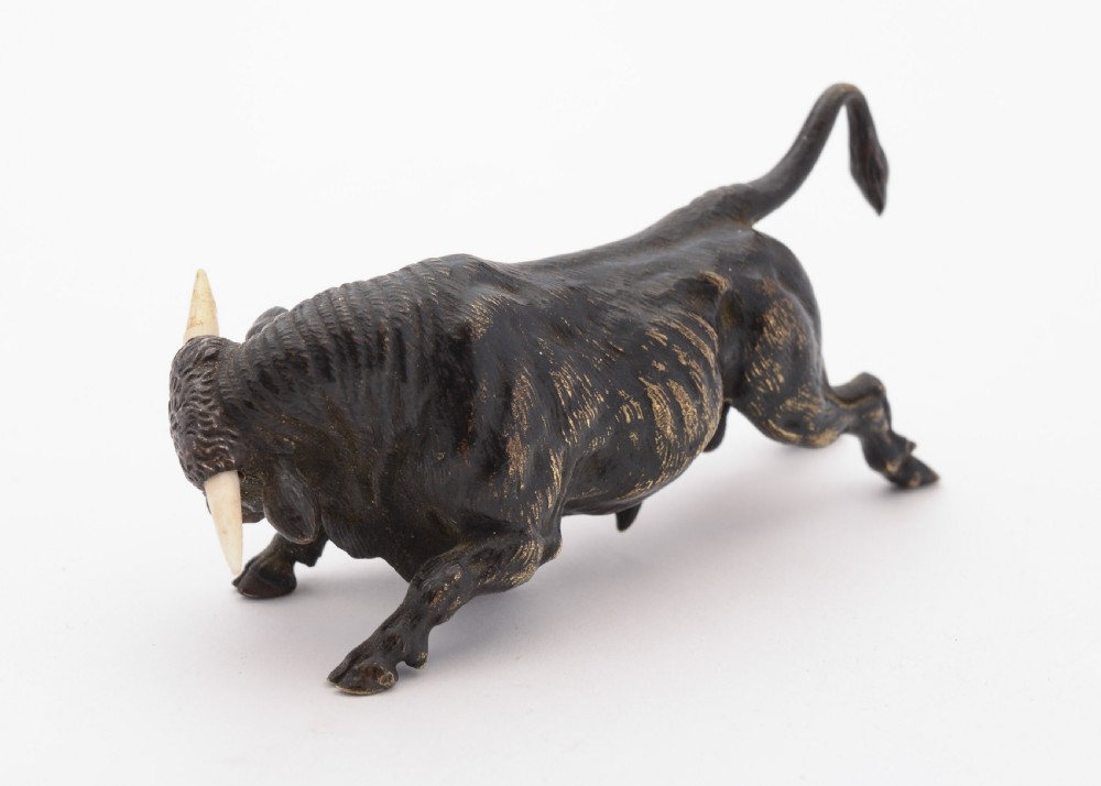 Good Austrian Bronze Bull, Circa 1900 View III