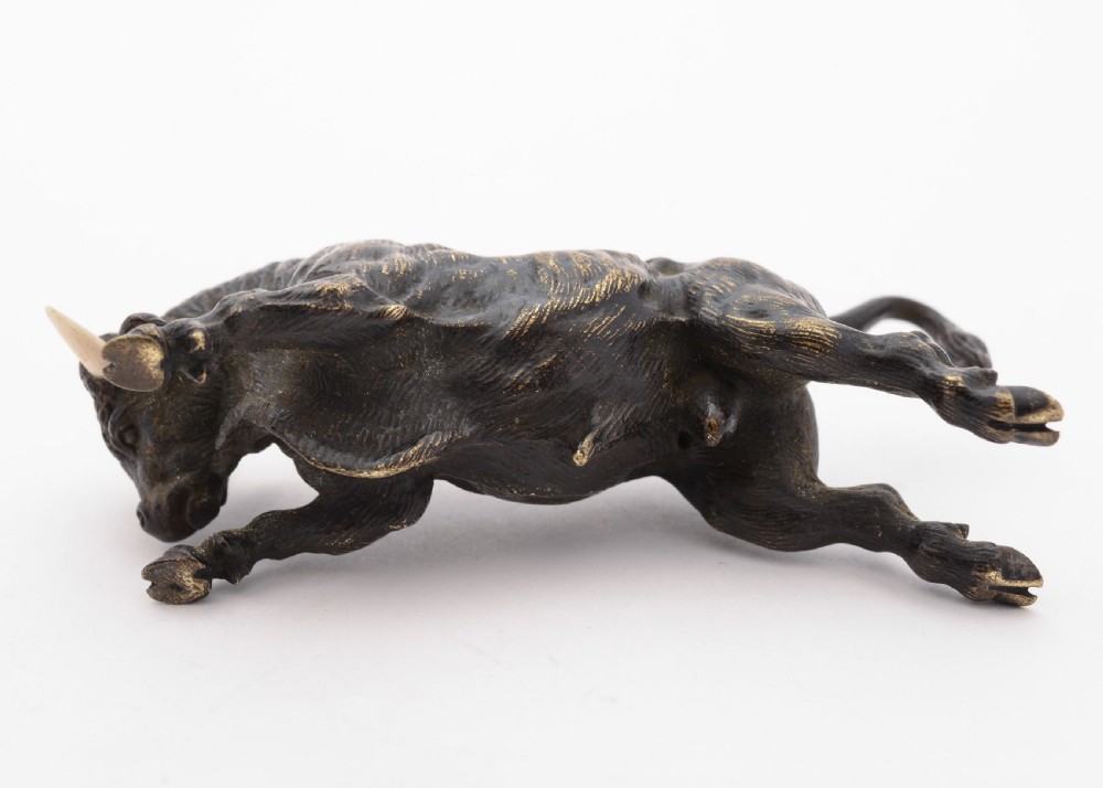 Good Austrian Bronze Bull, Circa 1900 View IV