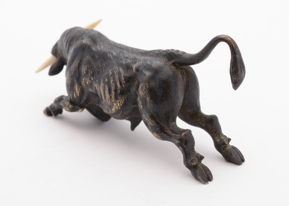 Good Austrian Bronze Bull, Circa 1900 View V