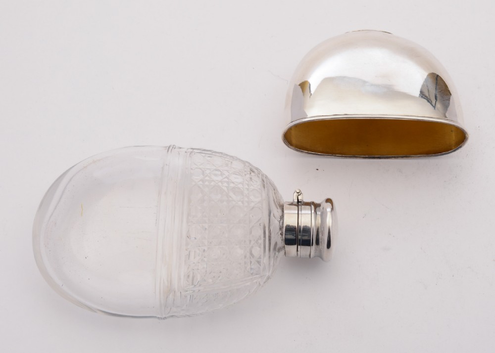 Superb Cut Glass and Silver Plated hip Flask, Circa 1905 View III