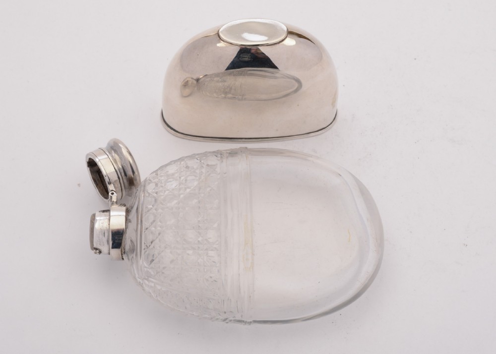 Superb Cut Glass and Silver Plated hip Flask, Circa 1905 View IV